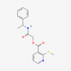 2-Oxo-2-((1-phenylethyl)amino)ethyl 2-(methylthio)nicotinate