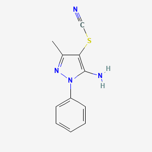 [(5-amino-3-methyl-1-phenyl-1H-pyrazol-4-yl)sulfanyl]formonitrile
