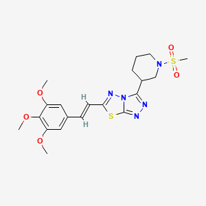 3-[1-(Methylsulfonyl)-3-piperidinyl]-6-[2-(3,4,5-trimethoxyphenyl)vinyl][1,2,4]triazolo[3,4-b][1,3,4]thiadiazole