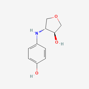 (3S,4R)-4-[(4-hydroxyphenyl)amino]oxolan-3-ol