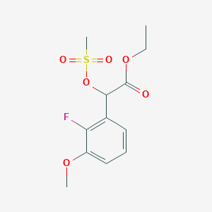 Ethyl 2-(2-fluoro-3-methoxyphenyl)-2-((methylsulfonyl)oxy)acetate