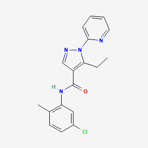 N-(5-chloro-2-methylphenyl)-5-ethyl-1-(2-pyridinyl)-1H-pyrazole-4-carboxamide