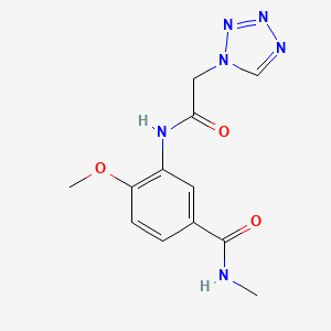 molecular formula C12H14N6O3 B13366859 4-methoxy-N-methyl-3-[(1H-tetrazol-1-ylacetyl)amino]benzamide 