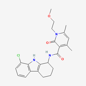 N-(8-chloro-2,3,4,9-tetrahydro-1H-carbazol-1-yl)-1-(2-methoxyethyl)-4,6-dimethyl-2-oxo-1,2-dihydropyridine-3-carboxamide