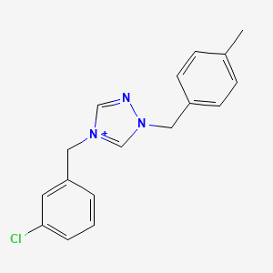 4-(3-chlorobenzyl)-1-(4-methylbenzyl)-1H-1,2,4-triazol-4-ium