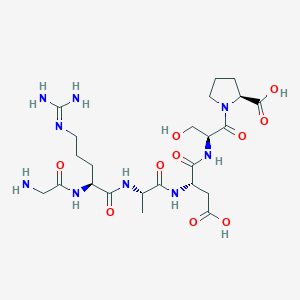 molecular formula C23H39N9O10 B1336688 Gly-Arg-Ala-Asp-Ser-Pro CAS No. 99896-86-3