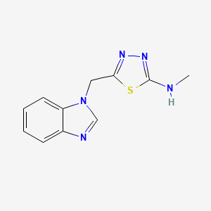 5-(1H-benzimidazol-1-ylmethyl)-N-methyl-1,3,4-thiadiazol-2-amine