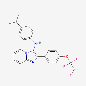 molecular formula C24H21F4N3O B13366888 N-(4-isopropylphenyl)-2-[4-(1,1,2,2-tetrafluoroethoxy)phenyl]imidazo[1,2-a]pyridin-3-amine 