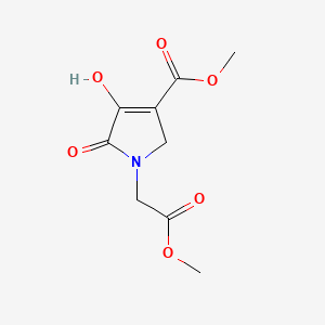 molecular formula C9H11NO6 B13366899 methyl 4-hydroxy-1-(2-methoxy-2-oxoethyl)-5-oxo-2,5-dihydro-1H-pyrrole-3-carboxylate 