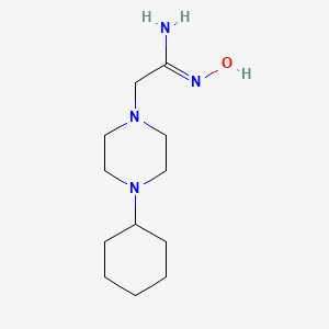 molecular formula C12H24N4O B13366918 (Z)-2-(4-cyclohexylpiperazin-1-yl)-N'-hydroxyethanimidamide 