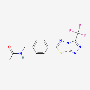 N-{4-[3-(trifluoromethyl)[1,2,4]triazolo[3,4-b][1,3,4]thiadiazol-6-yl]benzyl}acetamide