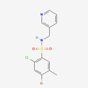 4-bromo-2-chloro-5-methyl-N-(3-pyridinylmethyl)benzenesulfonamide