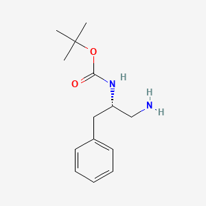 molecular formula C14H22N2O2 B1336697 (S)-tert-Butyl (1-amino-3-phenylpropan-2-yl)carbamate CAS No. 146552-72-9