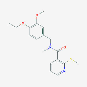 N-(4-Ethoxy-3-methoxybenzyl)-N-methyl-2-(methylthio)nicotinamide