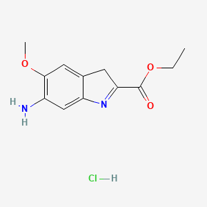 Ethyl 6-amino-5-methoxy-3H-indole-2-carboxylate hydrochloride