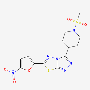 3-[1-(Methylsulfonyl)-4-piperidinyl]-6-(5-nitro-2-furyl)[1,2,4]triazolo[3,4-b][1,3,4]thiadiazole