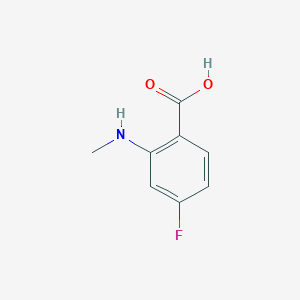 molecular formula C8H8FNO2 B1336701 4-氟-2-(甲基氨基)苯甲酸 CAS No. 128992-62-1