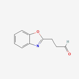 molecular formula C10H9NO2 B1336702 3-(1,3-Benzoxazol-2-yl)propanal 