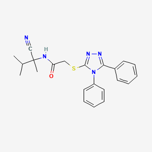 molecular formula C22H23N5OS B13367034 N-(1-cyano-1,2-dimethylpropyl)-2-[(4,5-diphenyl-4H-1,2,4-triazol-3-yl)sulfanyl]acetamide 