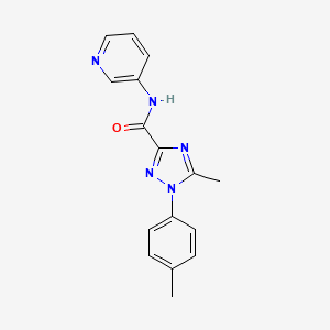 5-methyl-1-(4-methylphenyl)-N-(3-pyridinyl)-1H-1,2,4-triazole-3-carboxamide