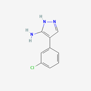 molecular formula C9H8ClN3 B1336706 4-(3-氯苯基)-1H-吡唑-5-胺 CAS No. 95750-97-3
