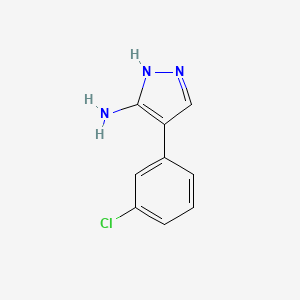 molecular formula C9H8ClN3 B1336706 5-amino-4-(3-clorofenil)-1H-pirazol CAS No. 95750-97-3