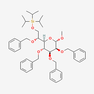 ((R)-2-(Benzyloxy)-2-((2R,3S,4S,5S,6S)-3,4,5-tris(benzyloxy)-6-methoxytetrahydro-2H-pyran-2-yl)ethoxy)triisopropylsilane