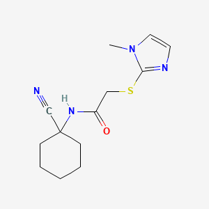 N-(1-Cyanocyclohexyl)-2-((1-methyl-1H-imidazol-2-yl)thio)acetamide