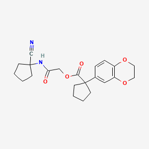 [(1-Cyanocyclopentyl)carbamoyl]methyl 1-(2,3-dihydro-1,4-benzodioxin-6-yl)cyclopentane-1-carboxylate