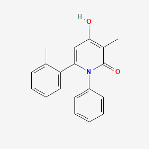 molecular formula C19H17NO2 B13367097 4-hydroxy-3-methyl-6-(2-methylphenyl)-1-phenyl-2(1H)-pyridinone 