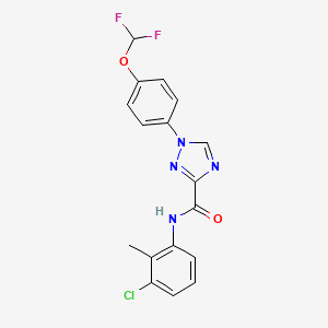 N-(3-chloro-2-methylphenyl)-1-[4-(difluoromethoxy)phenyl]-1H-1,2,4-triazole-3-carboxamide