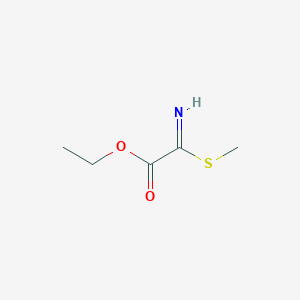 molecular formula C5H9NO2S B1336711 Ethyl 2-imino-2-(methylthio)acetate CAS No. 79437-69-7