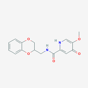 N-(2,3-dihydro-1,4-benzodioxin-2-ylmethyl)-4-hydroxy-5-methoxypyridine-2-carboxamide