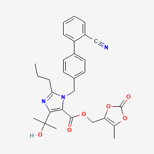 (5-Methyl-2-oxo-1,3-dioxol-4-yl)methyl 1-((2'-cyano-[1,1'-biphenyl]-4-yl)methyl)-4-(2-hydroxypropan-2-yl)-2-propyl-1H-imidazole-5-carboxylate