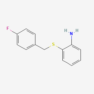 molecular formula C13H12FNS B1336718 2-[(4-Fluorophenyl)methylsulfanyl]aniline CAS No. 710292-49-2