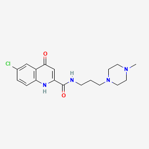 6-chloro-4-hydroxy-N-[3-(4-methyl-1-piperazinyl)propyl]-2-quinolinecarboxamide