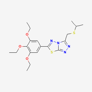 3-[(Isopropylsulfanyl)methyl]-6-(3,4,5-triethoxyphenyl)[1,2,4]triazolo[3,4-b][1,3,4]thiadiazole