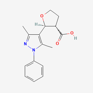 (2S,3S)-2-(3,5-Dimethyl-1-phenyl-1H-pyrazol-4-yl)tetrahydrofuran-3-carboxylic acid