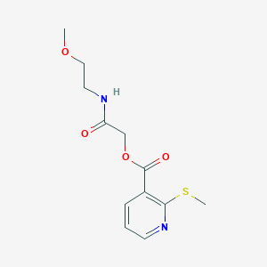 2-((2-Methoxyethyl)amino)-2-oxoethyl 2-(methylthio)nicotinate