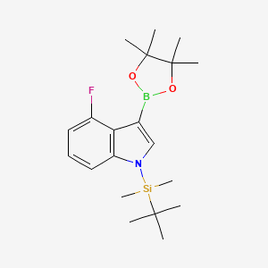 1-(tert-Butyldimethylsilyl)-4-fluoro-3-(4,4,5,5-tetramethyl-1,3,2-dioxaborolan-2-yl)-1H-indole