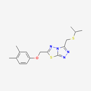 6-[(3,4-Dimethylphenoxy)methyl]-3-[(isopropylsulfanyl)methyl][1,2,4]triazolo[3,4-b][1,3,4]thiadiazole