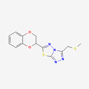 6-(2,3-Dihydro-1,4-benzodioxin-2-yl)-3-[(methylsulfanyl)methyl][1,2,4]triazolo[3,4-b][1,3,4]thiadiazole