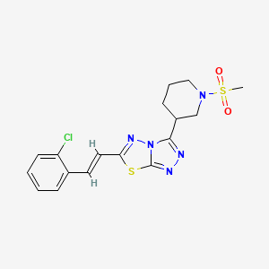 6-[(E)-2-(2-chlorophenyl)ethenyl]-3-[1-(methylsulfonyl)piperidin-3-yl][1,2,4]triazolo[3,4-b][1,3,4]thiadiazole