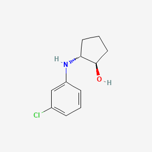 molecular formula C11H14ClNO B13367246 (1R,2R)-2-((3-Chlorophenyl)amino)cyclopentan-1-ol 