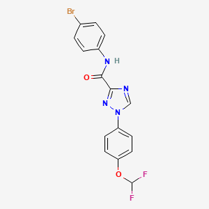 N-(4-bromophenyl)-1-[4-(difluoromethoxy)phenyl]-1H-1,2,4-triazole-3-carboxamide