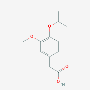 molecular formula C12H16O4 B1336728 Benzeneacetic acid, 3-methoxy-4-(1-methylethoxy)- CAS No. 88449-50-7