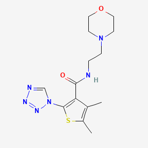 molecular formula C14H20N6O2S B13367280 4,5-dimethyl-N-[2-(4-morpholinyl)ethyl]-2-(1H-tetraazol-1-yl)-3-thiophenecarboxamide 