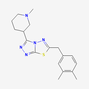 molecular formula C18H23N5S B13367291 6-(3,4-Dimethylbenzyl)-3-(1-methyl-3-piperidinyl)[1,2,4]triazolo[3,4-b][1,3,4]thiadiazole 