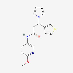 molecular formula C17H17N3O2S B13367293 N-(6-methoxy-3-pyridinyl)-3-(1H-pyrrol-1-yl)-3-(3-thienyl)propanamide 