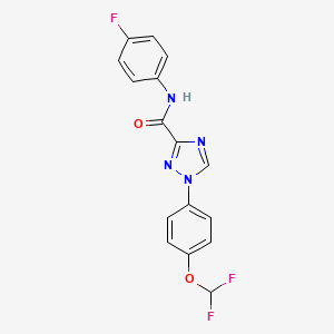 1-[4-(difluoromethoxy)phenyl]-N-(4-fluorophenyl)-1H-1,2,4-triazole-3-carboxamide